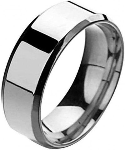 Unisex Stainless Steel Promise Ring Lovers Plain Band for Women Men Wedding Band Engagement Ring Size 5-13 (Black, 9) Purple,...