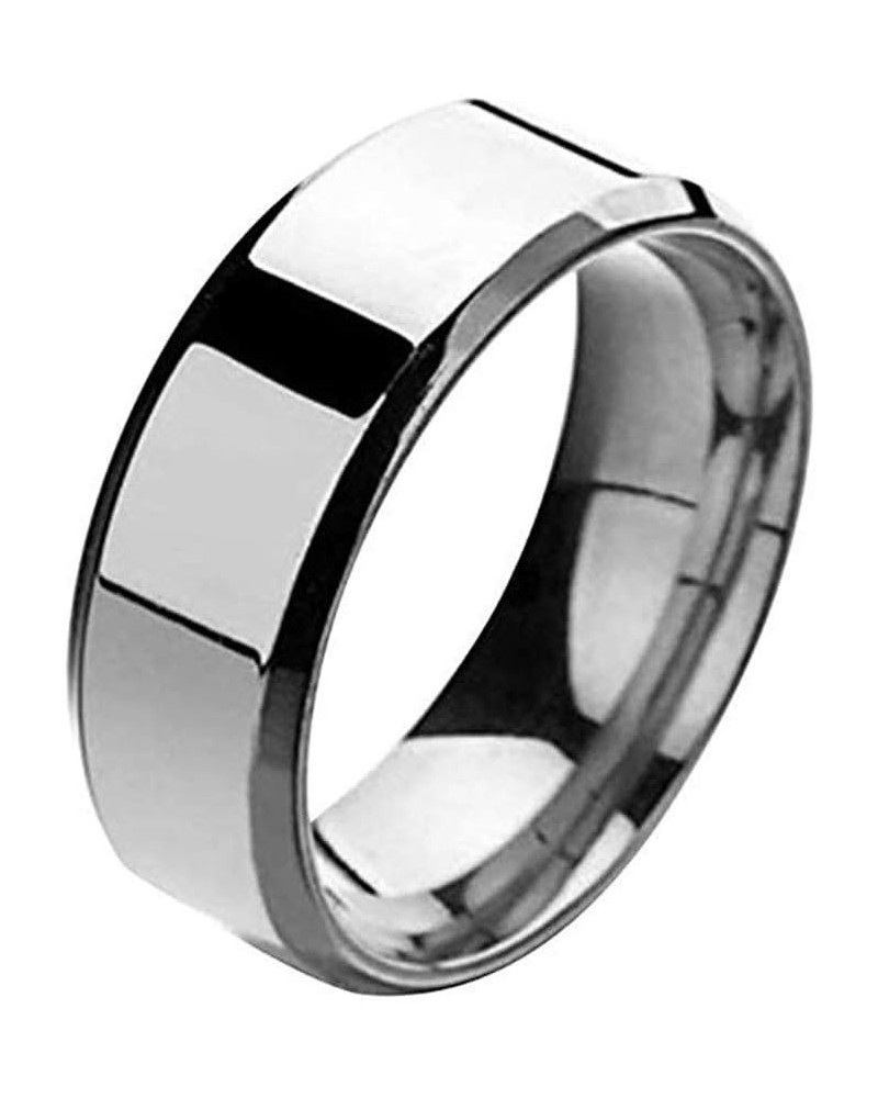 Unisex Stainless Steel Promise Ring Lovers Plain Band for Women Men Wedding Band Engagement Ring Size 5-13 (Black, 9) Purple,...