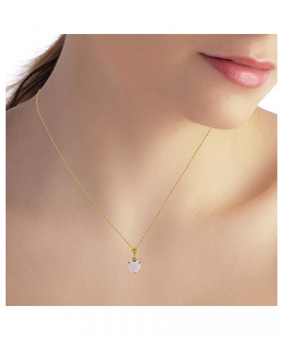 14k Yellow Gold Heart-shaped Natural Opal Pendant Necklace 24.0 Inches $92.53 Necklaces