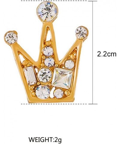 Luxury Metal Crown Brooch For Women Men Fashion Crystal Beautiful Cute Pin Necktie Clip Collar Decoration Christmas Gifts Gol...