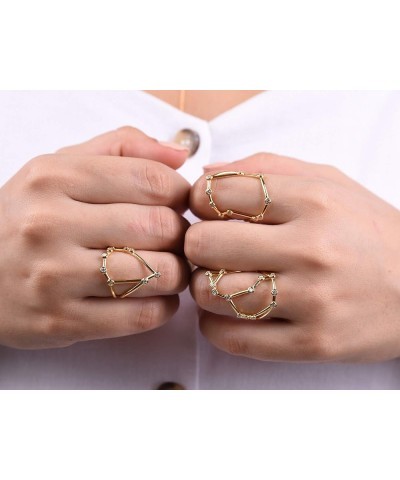 Rhodium Plated Sterling Silver Bezel Set Constellation Zodiac Rings Gold-Sagittarius $16.95 Rings