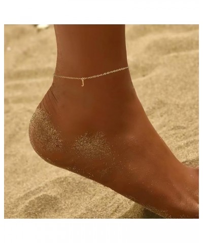 Initial Ankle Bracelets for Women 14K Gold Plated O Chain Letter Initial Anklets Dainty Gold Anklet Ankle Bracelets Minimalis...