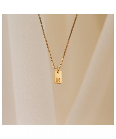 Initial Necklaces for Women, Dainty Gold Letter Necklace 14k Gold Plated Personalized Name Necklace Simple Gold Initial Neckl...