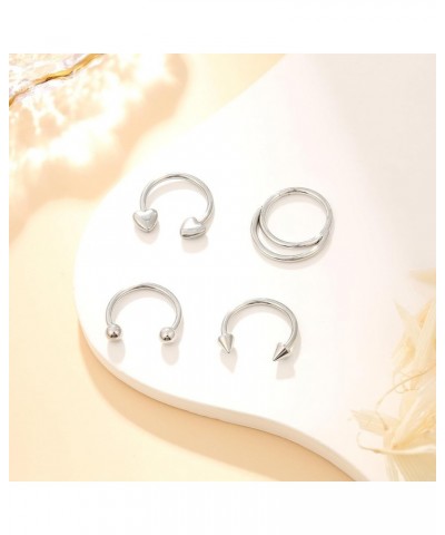 Gold Septum Ring 16g Cute Septum Nose Rings Septum Daith Piercing Jewelry Septum Clicker Silver Style $11.62 Body Jewelry