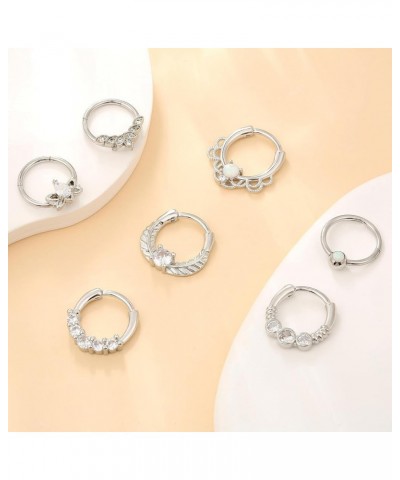 Gold Septum Ring 16g Cute Septum Nose Rings Septum Daith Piercing Jewelry Septum Clicker Silver Style $11.62 Body Jewelry