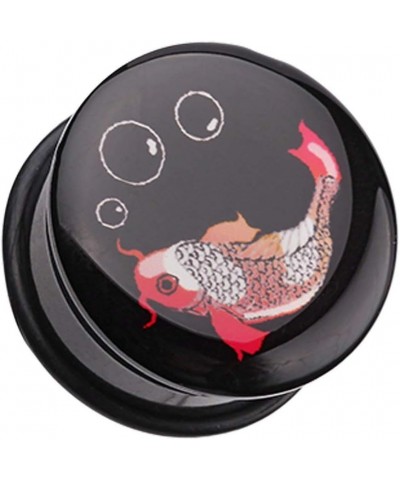 Retro Koi Fish Single Flared Ear Gauge Plug 9/16" (14mm) $10.63 Body Jewelry