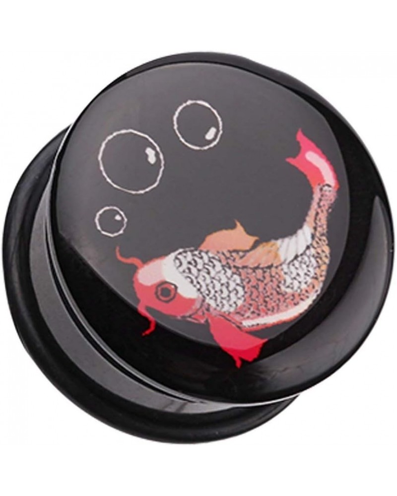 Retro Koi Fish Single Flared Ear Gauge Plug 9/16" (14mm) $10.63 Body Jewelry