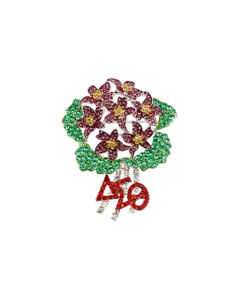 Delta Sigma Theta Austrian Crystal African Violet Pin In Silver $17.67 Brooches & Pins