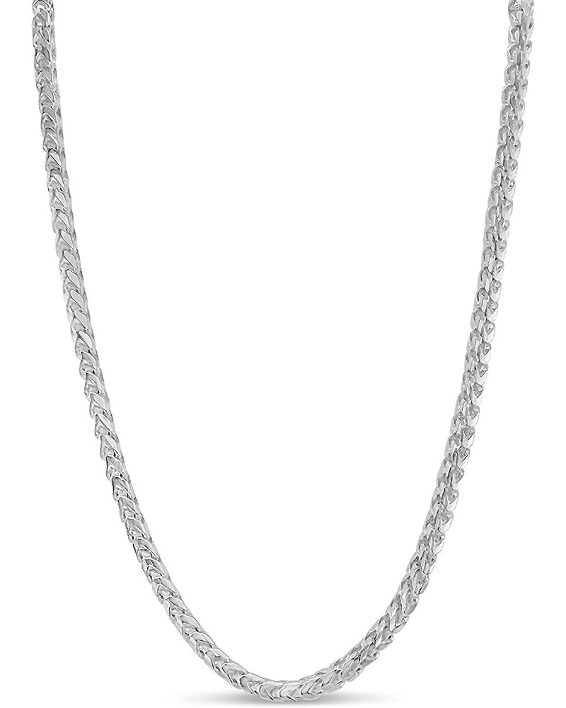 925 Sterling Silver Franco Chain Necklace, Hypoallergenic, Lobster Clasp Closure, Unisex Men's Women's 1.8 mm $130.18 Necklaces