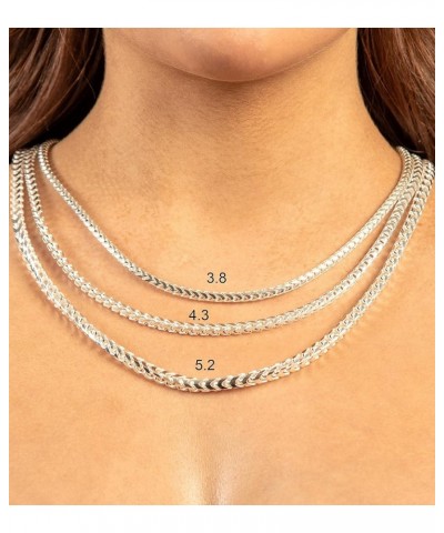 925 Sterling Silver Franco Chain Necklace, Hypoallergenic, Lobster Clasp Closure, Unisex Men's Women's 1.8 mm $130.18 Necklaces