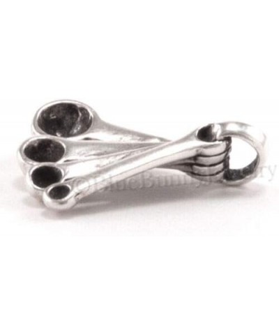 Measuring Spoons 3D Baking Charm 925 Sterling Silver Cook Pendant Bracelet Jewelry - Charm Crazy $15.46 Bracelets