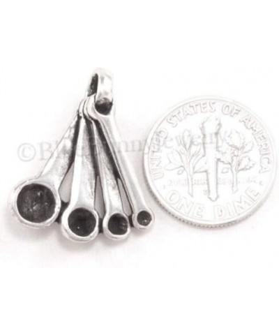 Measuring Spoons 3D Baking Charm 925 Sterling Silver Cook Pendant Bracelet Jewelry - Charm Crazy $15.46 Bracelets