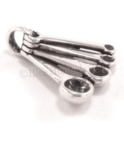 Measuring Spoons 3D Baking Charm 925 Sterling Silver Cook Pendant Bracelet Jewelry - Charm Crazy $15.46 Bracelets