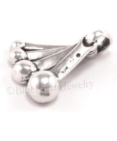 Measuring Spoons 3D Baking Charm 925 Sterling Silver Cook Pendant Bracelet Jewelry - Charm Crazy $15.46 Bracelets