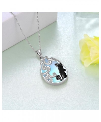 Animal Necklace Sterling Silver Snake/Deer/Bat/Highland Cow/Panda/Koala/Cat Pendant Necklace Animal Jewelry Gifts for Women G...