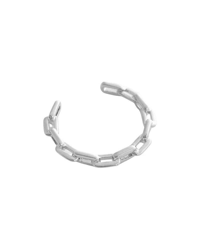 Chainlink Adjustable Ring in Gold, Rose Gold, or Silver | Minimalist, Delicate Jewelry Silver $10.61 Rings