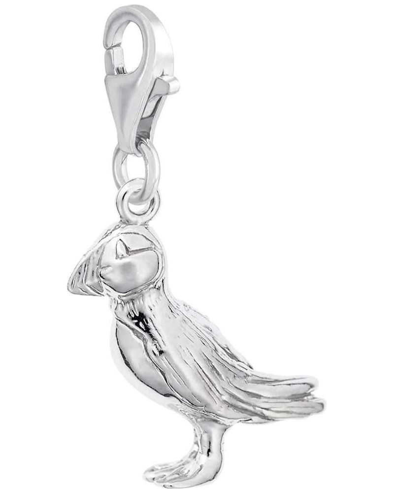 Puffin Charm with Lobster Clasp White Gold $18.25 Bracelets