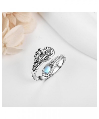 Hummingbird/Mushroom/Dragonfly/Sunflower Spoon Ring Sterling Silver Spoon Jewelry Gifts for Women Mushroom8 $15.80 Rings