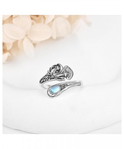 Hummingbird/Mushroom/Dragonfly/Sunflower Spoon Ring Sterling Silver Spoon Jewelry Gifts for Women Mushroom8 $15.80 Rings