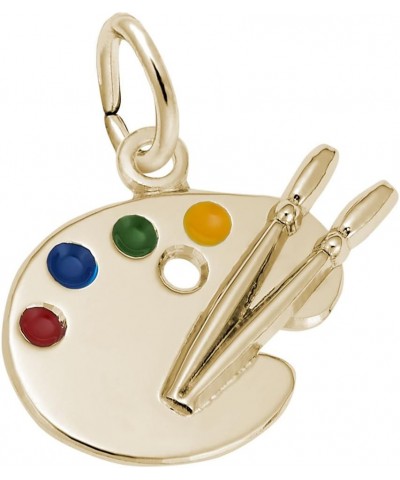 Artist Palette Charm, Charms for Bracelets and Necklaces Yellow Gold $30.27 Bracelets