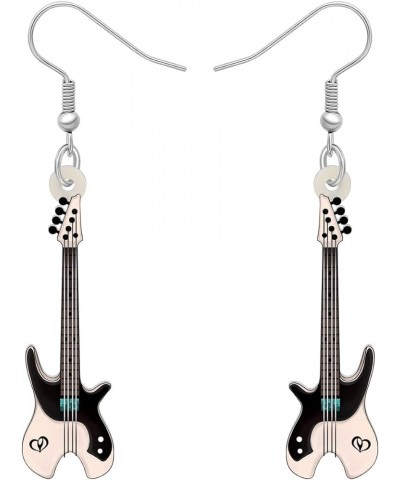 Acrylic Creative Music Bass Electric Guitar Earrings for Women Girls Gift Cute Dangle Earrings Jewelry for Party Charms Decor...