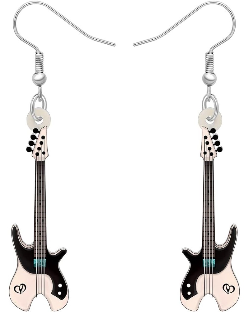 Acrylic Creative Music Bass Electric Guitar Earrings for Women Girls Gift Cute Dangle Earrings Jewelry for Party Charms Decor...