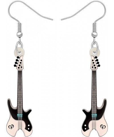 Acrylic Creative Music Bass Electric Guitar Earrings for Women Girls Gift Cute Dangle Earrings Jewelry for Party Charms Decor...