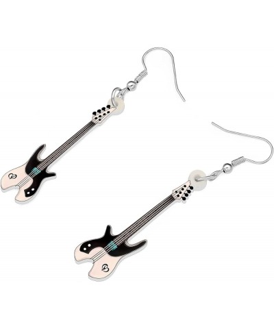 Acrylic Creative Music Bass Electric Guitar Earrings for Women Girls Gift Cute Dangle Earrings Jewelry for Party Charms Decor...