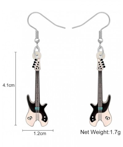 Acrylic Creative Music Bass Electric Guitar Earrings for Women Girls Gift Cute Dangle Earrings Jewelry for Party Charms Decor...