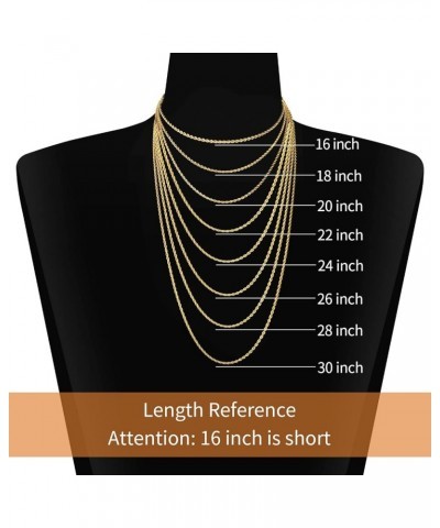 2.5MM 3MM 4MM 5MM Black Gold Plated Stainless Steel Twist Rope Chain Necklace for Men Women Chains 16-30 Inch 2.5mm wide-Gold...