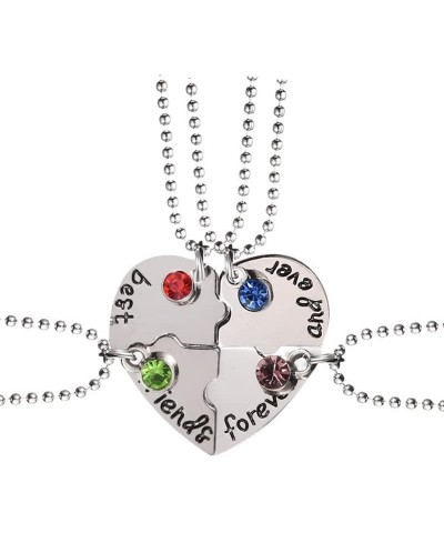 Friendship Necklace Friendship Necklaces for 3 Crystal Heart Necklace Bff Friendship Necklace for 2 Girls Crystal Best Friend...