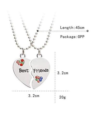 Friendship Necklace Friendship Necklaces for 3 Crystal Heart Necklace Bff Friendship Necklace for 2 Girls Crystal Best Friend...