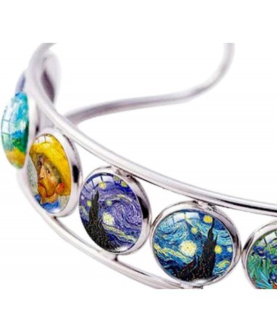 Cuff Bracelet Van Gogh Under Glass Dome Jewelry Handmade Teens/Woman Van Gogh With Straw Hat $14.70 Bracelets