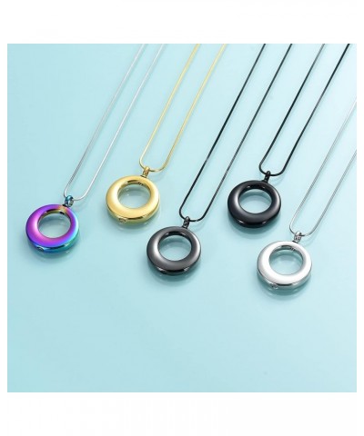 Cremation Jewelry Urn Necklace,Stainless Steel Circle of Life Eternity Memorial Pendant Ash Holder Women Men 5pcs set $9.47 N...