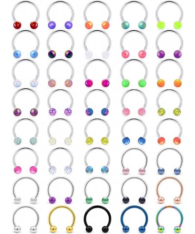 16G Surgical Steel Horseshoe Nose Septum Rings Piercing Jewelry Cartilage Helix Tragus Earring Hoop Lip Horseshoe Ring Pierci...