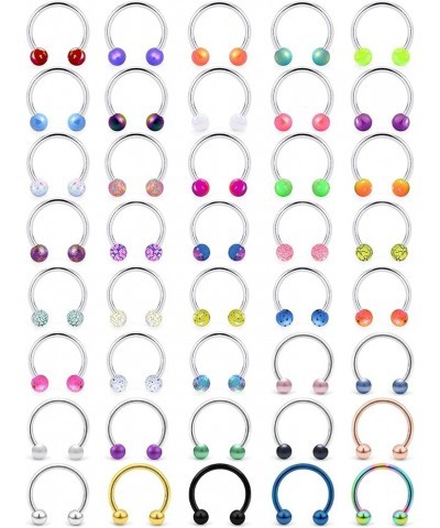 16G Surgical Steel Horseshoe Nose Septum Rings Piercing Jewelry Cartilage Helix Tragus Earring Hoop Lip Horseshoe Ring Pierci...