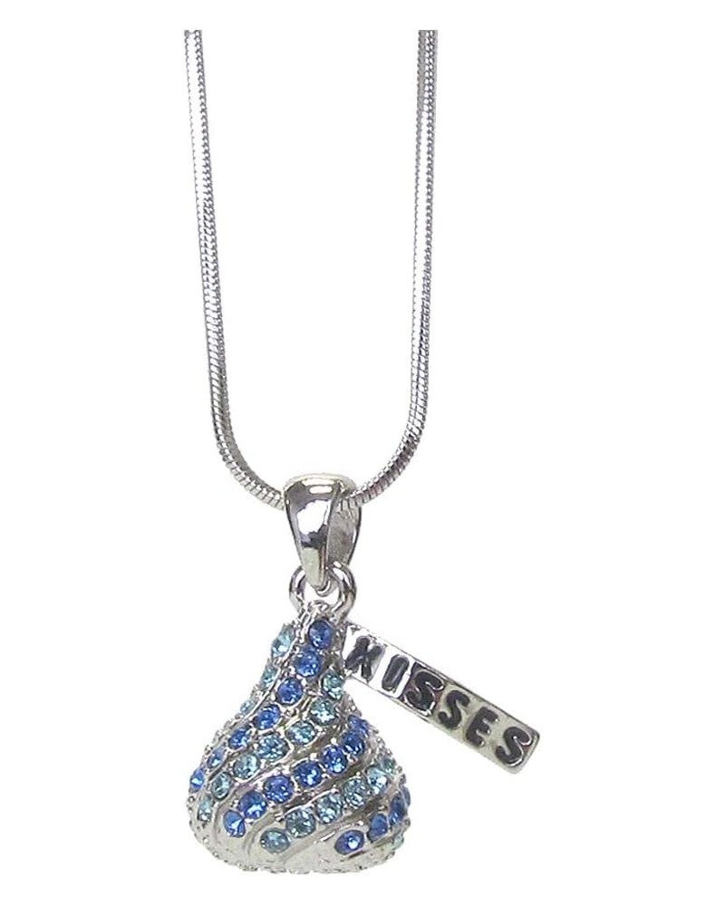 Fashion Jewelry ~ Kisses Pendant Necklace for Women Casual Blue $11.41 Necklaces