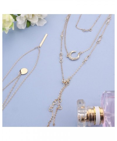 12Pcs Layered Necklaces for Women Adjustable Gold Chain Layering Necklace Sliver Gold Plated Multilayer Butterfly Moon Circle...