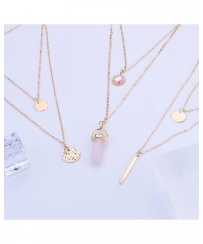 12Pcs Layered Necklaces for Women Adjustable Gold Chain Layering Necklace Sliver Gold Plated Multilayer Butterfly Moon Circle...