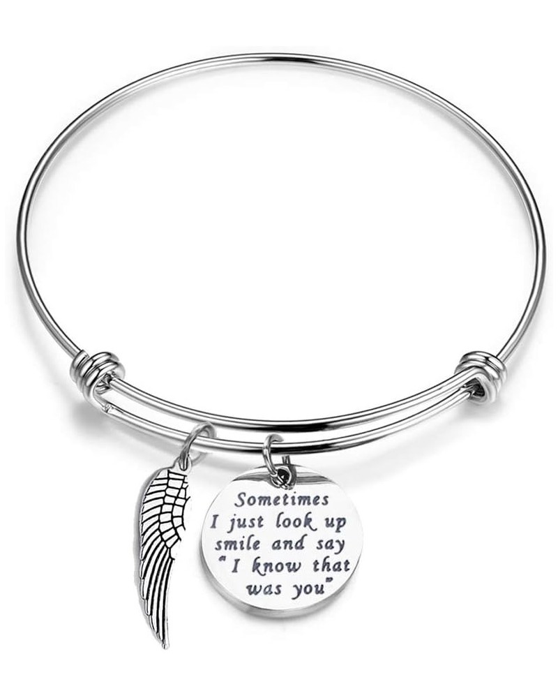 Guardian Angel Bracelet Sometimes I Just Look Up Smile and Say I Know That was You Guardian Angel Bracelet Silver $10.89 Brac...