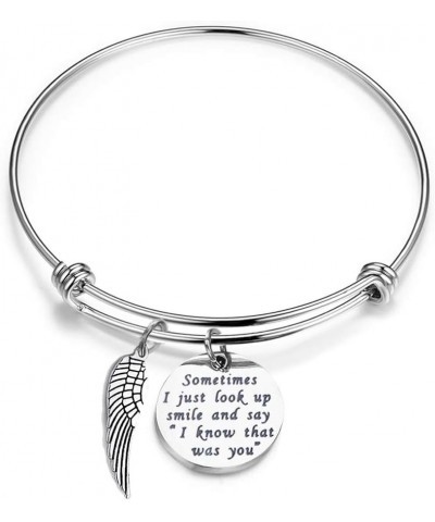 Guardian Angel Bracelet Sometimes I Just Look Up Smile and Say I Know That was You Guardian Angel Bracelet Silver $10.89 Brac...