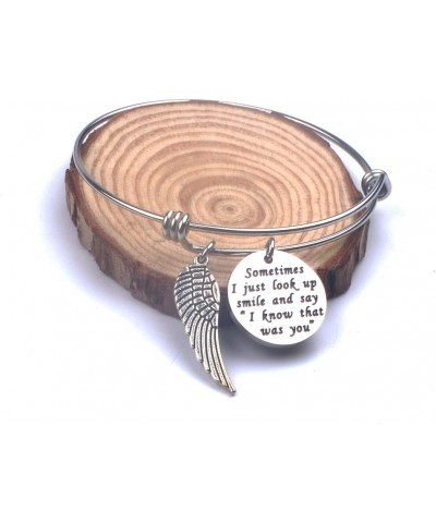 Guardian Angel Bracelet Sometimes I Just Look Up Smile and Say I Know That was You Guardian Angel Bracelet Silver $10.89 Brac...