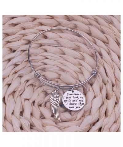 Guardian Angel Bracelet Sometimes I Just Look Up Smile and Say I Know That was You Guardian Angel Bracelet Silver $10.89 Brac...