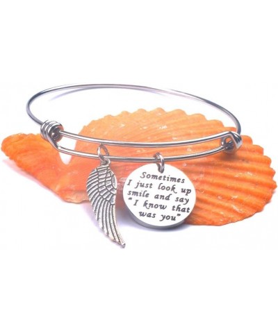 Guardian Angel Bracelet Sometimes I Just Look Up Smile and Say I Know That was You Guardian Angel Bracelet Silver $10.89 Brac...