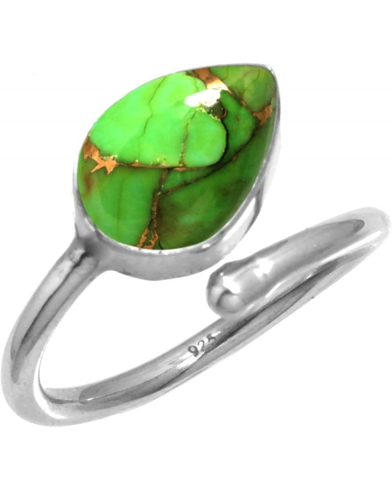 925 Sterling Silver Handmade Gemstone Toe Ring for Women Adjustable Feet Body Jewelry for Gift (98803_T) Green $14.81 Body Je...