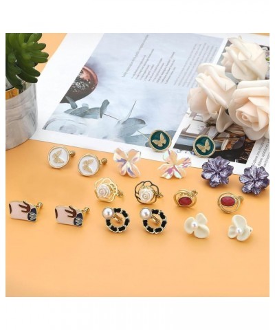 8 Pairs - 30 Pairs Clip On Earrings for Women Drop Earrings Multiple Cute Earrings Charming Fashion Earrings Non Piercing Cli...