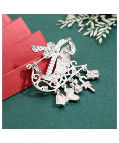 Christmas Brooch, Santa Sleigh Brooches for Women, B01P $8.69 Brooches & Pins