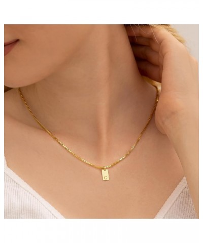 Initial Necklaces for Women, Dainty Gold Letter Necklace Tiny 14k Gold Plated Pendant Necklace Cute Personalized Monogram Nam...