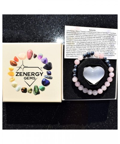 Metaphysical Bracelets - Gifts for Women Men Mom Kids Rose Quartz & Terahertz $11.28 Bracelets