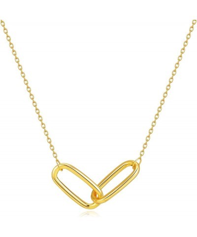 Gold Necklace for Women Pendant 18K Gold Filled Dainty Chain Simple Jewelry Link $11.20 Necklaces